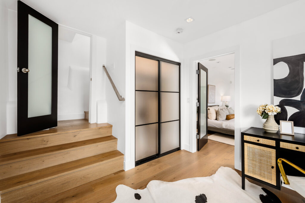 A modern Hollywood Hills home room in Los Angeles, California, with a remodel of an older house